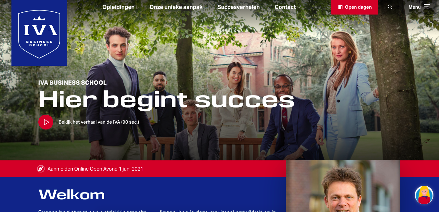 IVA Business School website