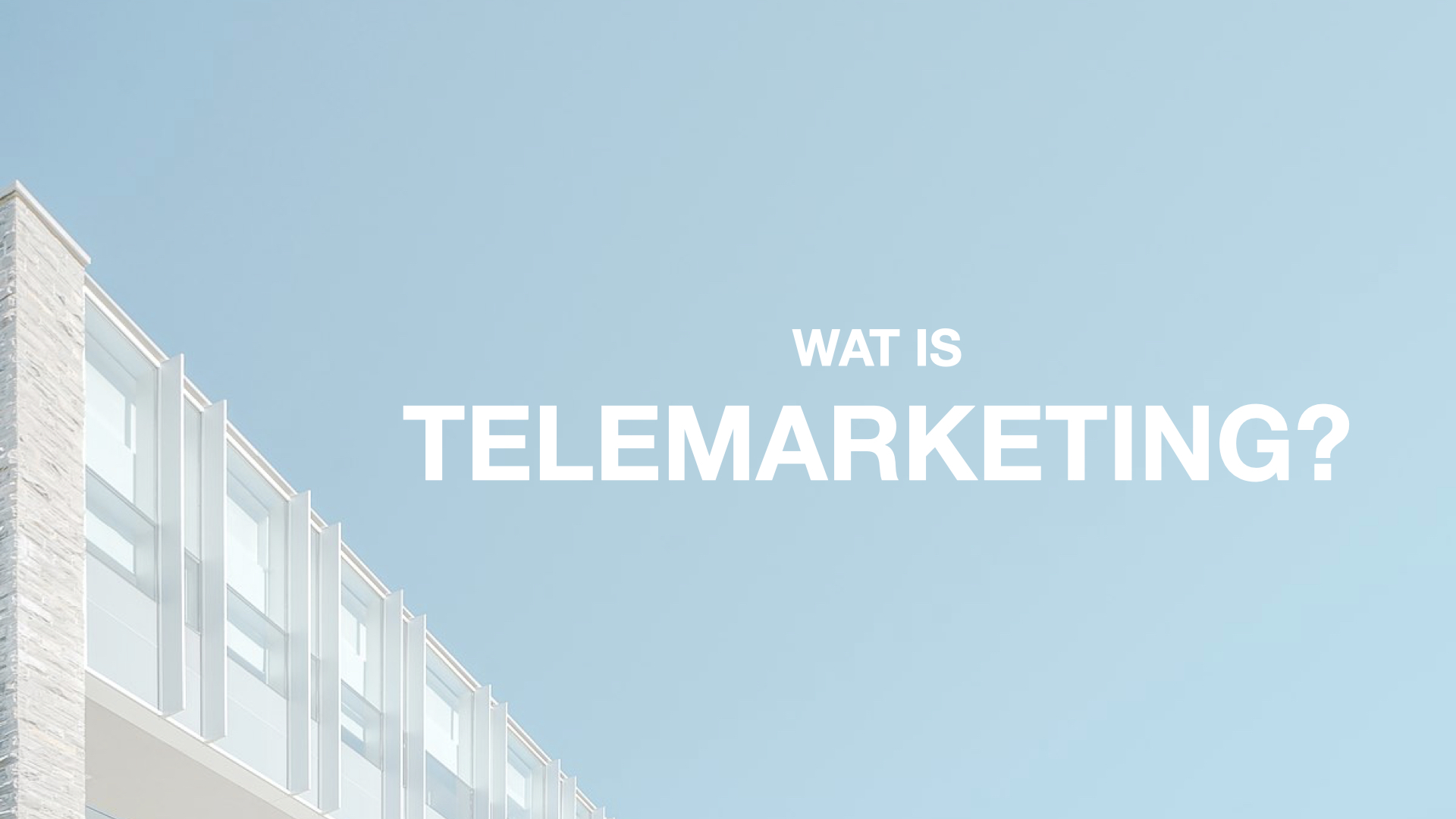 Wat is telemarketing